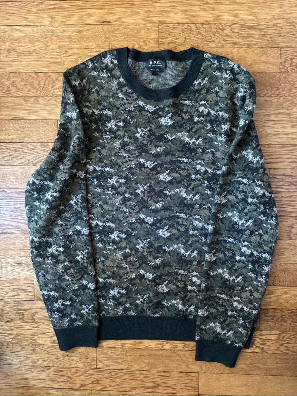 A.P.C. Clement Merino Camouflage Sweater